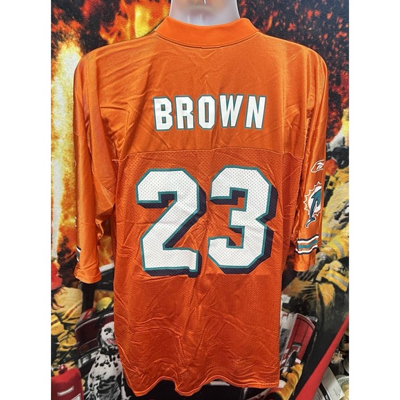 NFL Miami Dolphins Ronnie Brown #23 Orange Team Apparel‎ Jersey Size 2XL - Picture 3 of 9